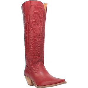 Raisin Kane Red Leather Knee High Boots (DS)