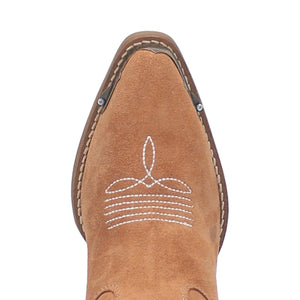 Joyride Whiskey Tan Suede Brass Tip Booties (DS)