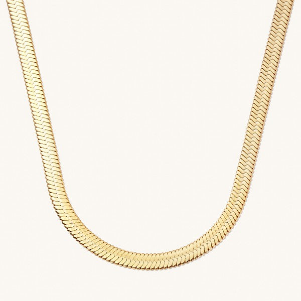 Nikki Smith Gold Herringbone Necklace