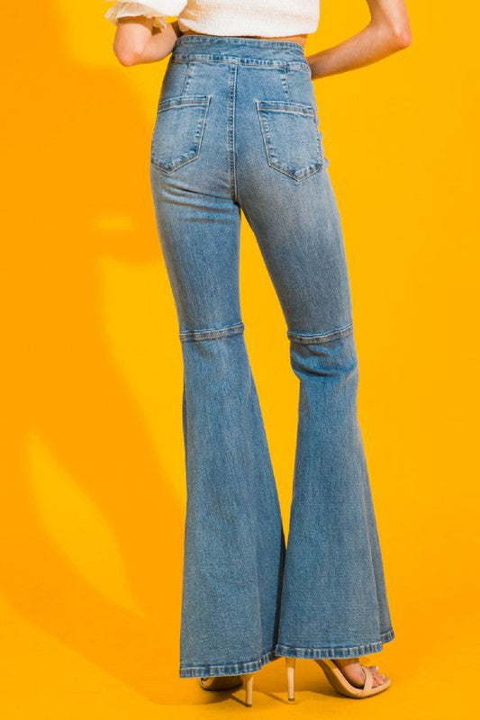 A Lesson In Leavin' High Waisted Flare Jeans ~ PREORDER
