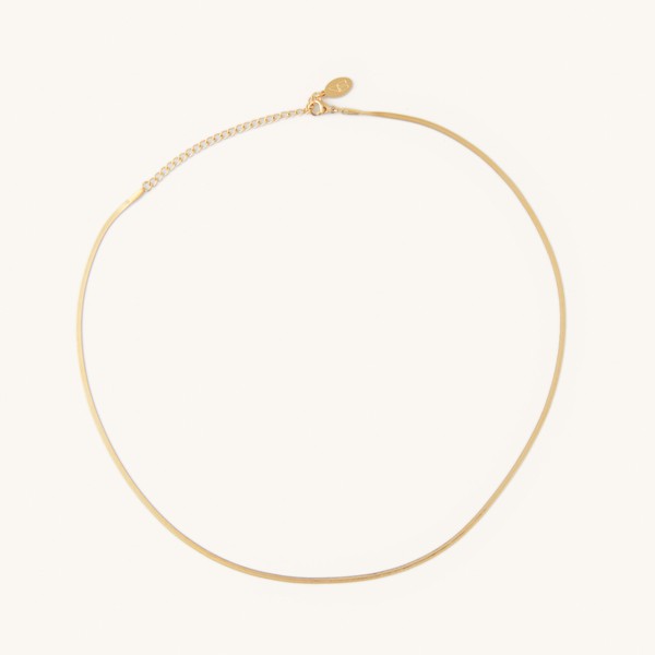 Nikki Smith Micro Gold Herringbone Necklace