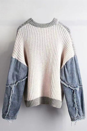Easy Street Denim Sleeve Sweater