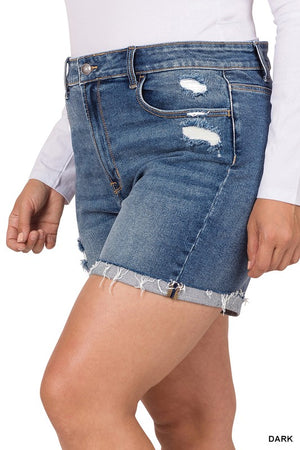 Take Her Home Cuffed Denim Shorts