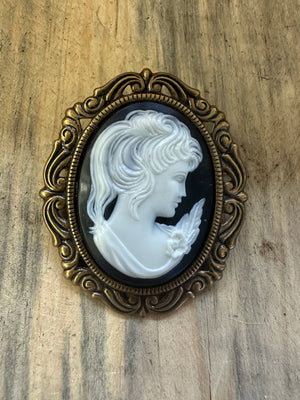 Lady In The Night Vintage Cameo Brooches & Pins