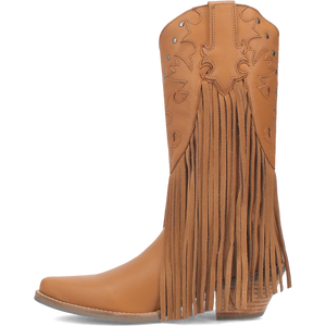 Hoedown Camel Leather Fringe Boots (DS)