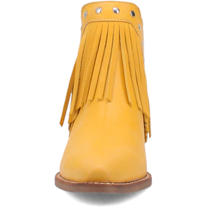 Fine N' Dandy Yellow Leather Bootie (DS)