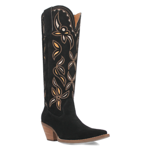 Bandelera Black Suede Leather Embordered Boots (DS)
