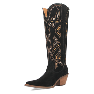 Bandelera Black Suede Leather Embordered Boots (DS)
