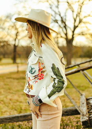 Dear Rodeo Retro Cowgirl Pearl Snap Button Up Cropped Top &/or Lightweight Jacket - PREORDER 4/22
