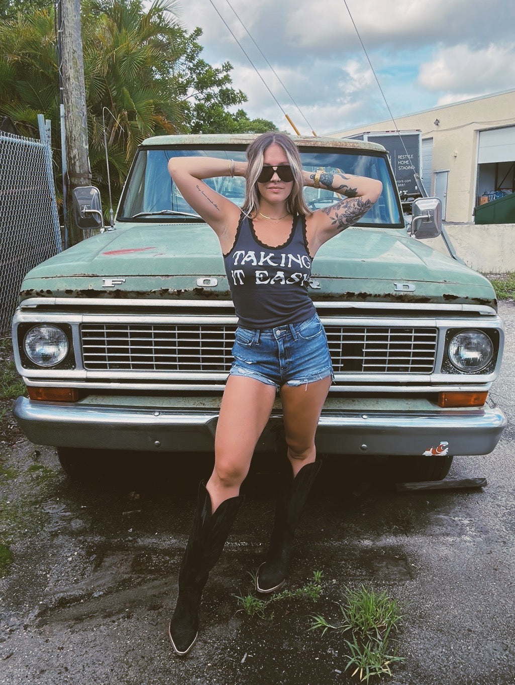 Taking It Easy Lace Tank