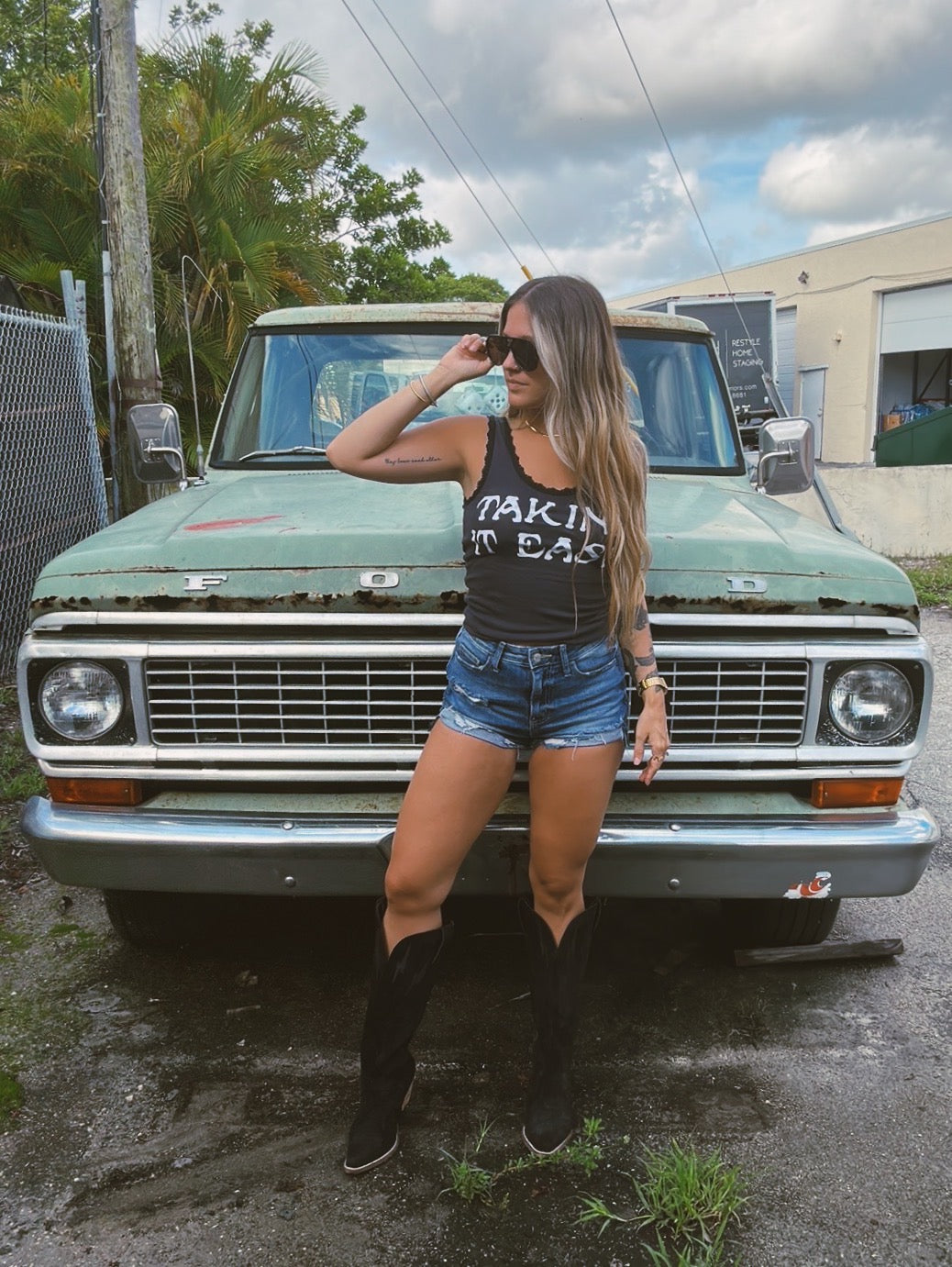 Taking It Easy Lace Tank