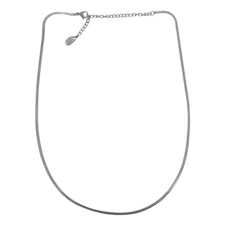 Silver Micro Herringbone Necklace