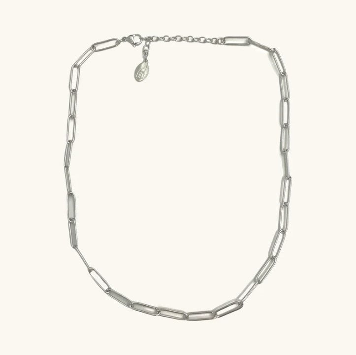 Silver Sasha Chain Choker Necklace