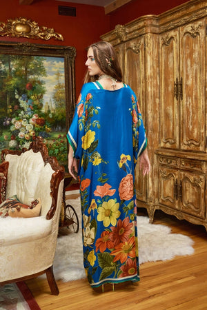 French Riviera Victorian Floral Maxi Kimono Duster Cardigan - PREORDER