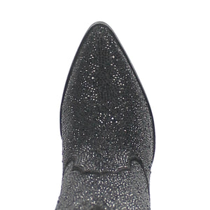 Neon Moon Bling Black Leather Booties (DS)