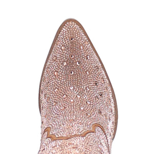 Neon Moon Bling Rose Gold Leather Booties (DS)
