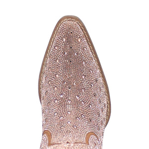 Silver Dollar Bling Rose Gold Leather Boots (DS) ~ PREORDER 5/30