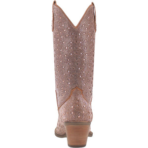 Silver Dollar Bling Rose Gold Leather Boots (DS) ~ PREORDER 5/30