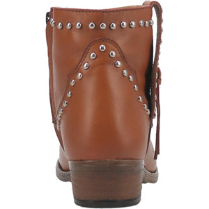Destry Studded Camel Leather Booties (DS)