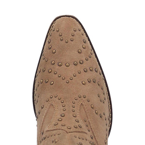 Denim N Diamonds Sand Suede Leather w/ Studs Booties ~ Size 10 ~ SAMPLE SALE