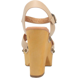 Woodstock Cris-Cross Leather Studded Platform Sandals ~ Sand (DS) DP