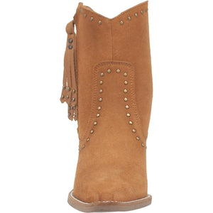 Classy N' Sassy Studded Camel Suede Booties (DS)