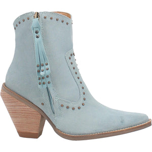 Classy N' Sassy Studded Blue Suede Booties (DS)