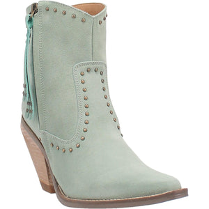 Classy N' Sassy Studded Mint Suede Booties (DS)