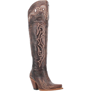 Kommotion Chocolate Brown Embroidered Boots (DS)