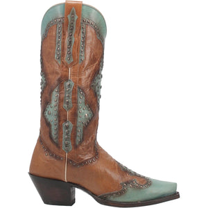 Taryn Brown & Turquoise Leather Studded Boots (DS) ~ PREORDER 1/7