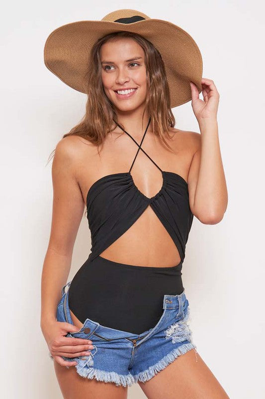 Riptide Halter Neck Cut Out Bodysuit