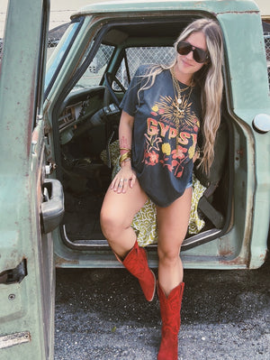 See Your Gypsy Distressed Fleetwood Mac Themed Graphic Tee &/or Shirt Dress