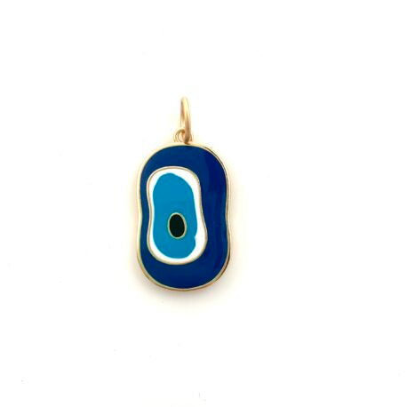 Abstract Vision Gold & Enamel Pendant/Charm
