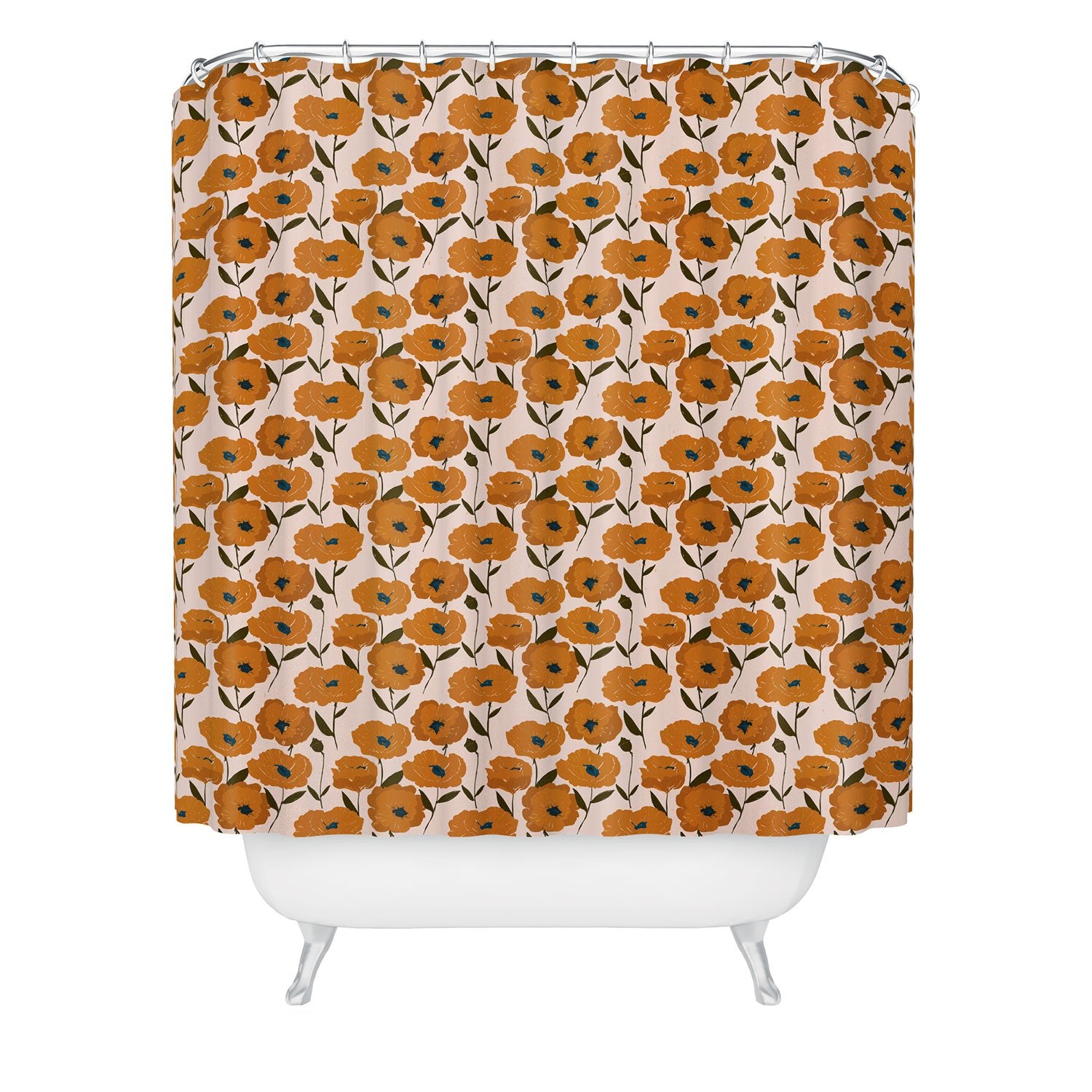 "Ole Poppies Playground" Shower Curtain (DS)
