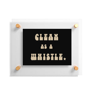 Clean As A Whistle Floating Acrylic Print (DS) DD