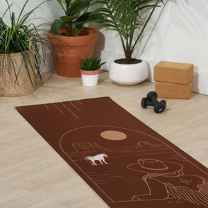 Lost Pony in Burnt Clay Yoga Mat (DS) DD