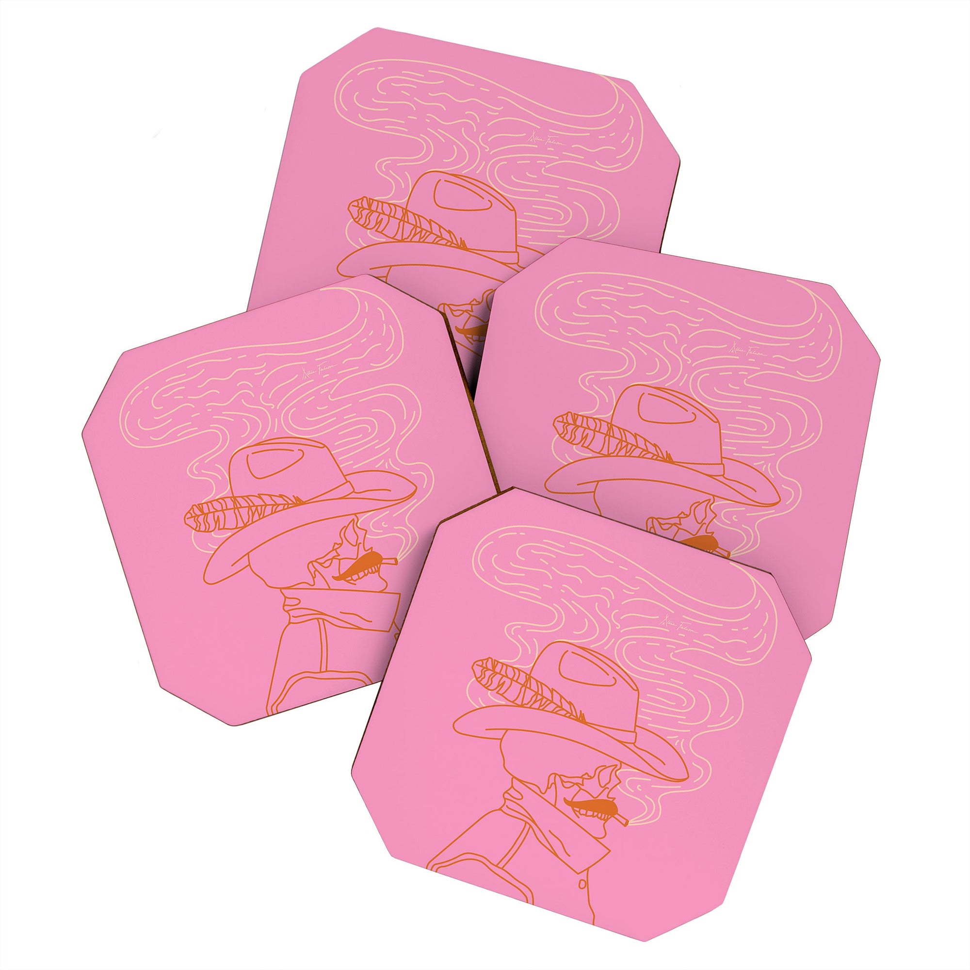 Love Or Die Tryin Pink 4 Piece Coaster Set (DS) DD