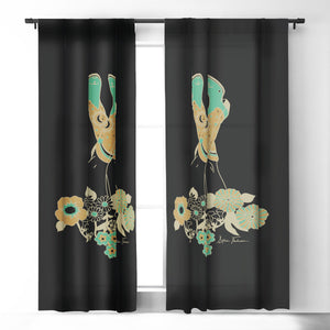 Love Stoned Cowboy Boots Emerald Blackout Window Curtains (DS) DD