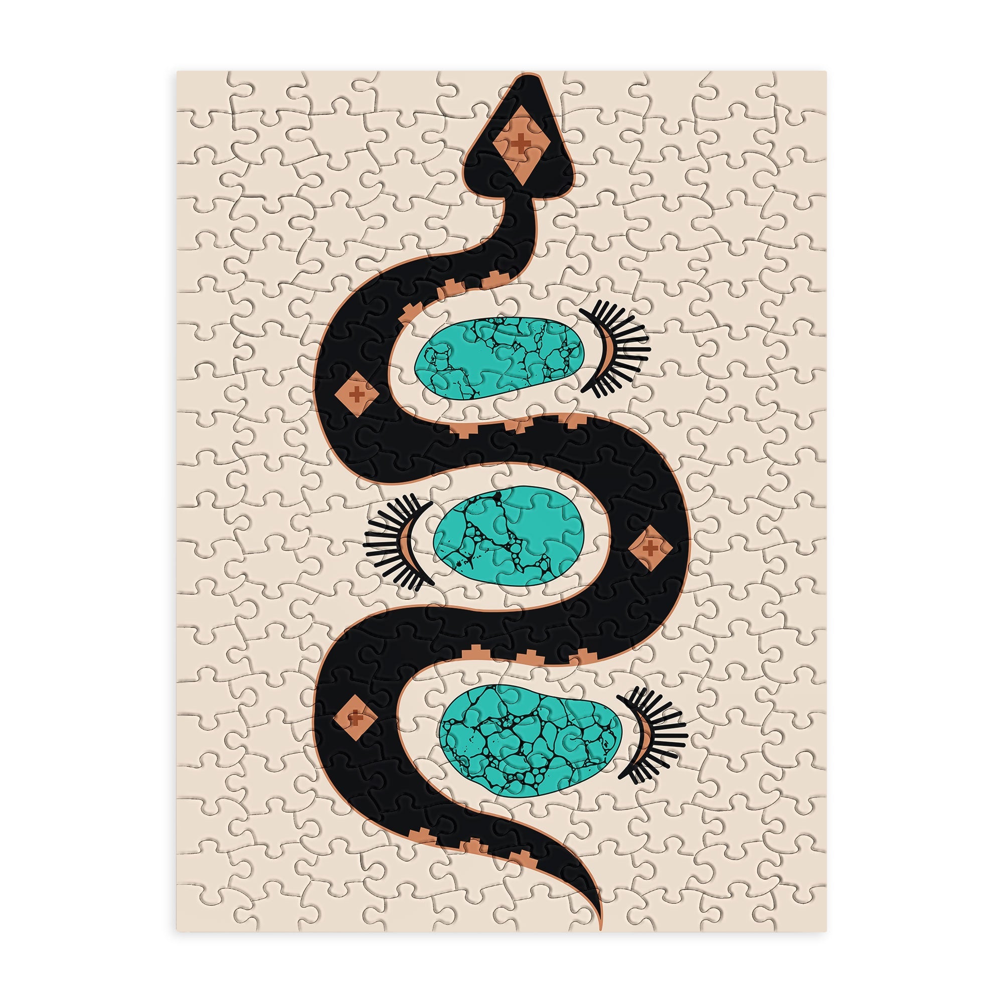Southwestern Slither In Black Jigsaw Puzzle (DS) DD