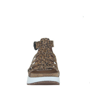 "Ole Carbon In Cheetah" Hair On Hide Platform Sandals