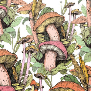 "Ole Wild Mushrooms" Shower Curtain (DS)