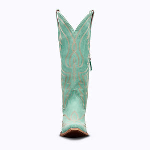 Nighthawk Taos Turquoise Leather Snip Toe Cowgirl Boots