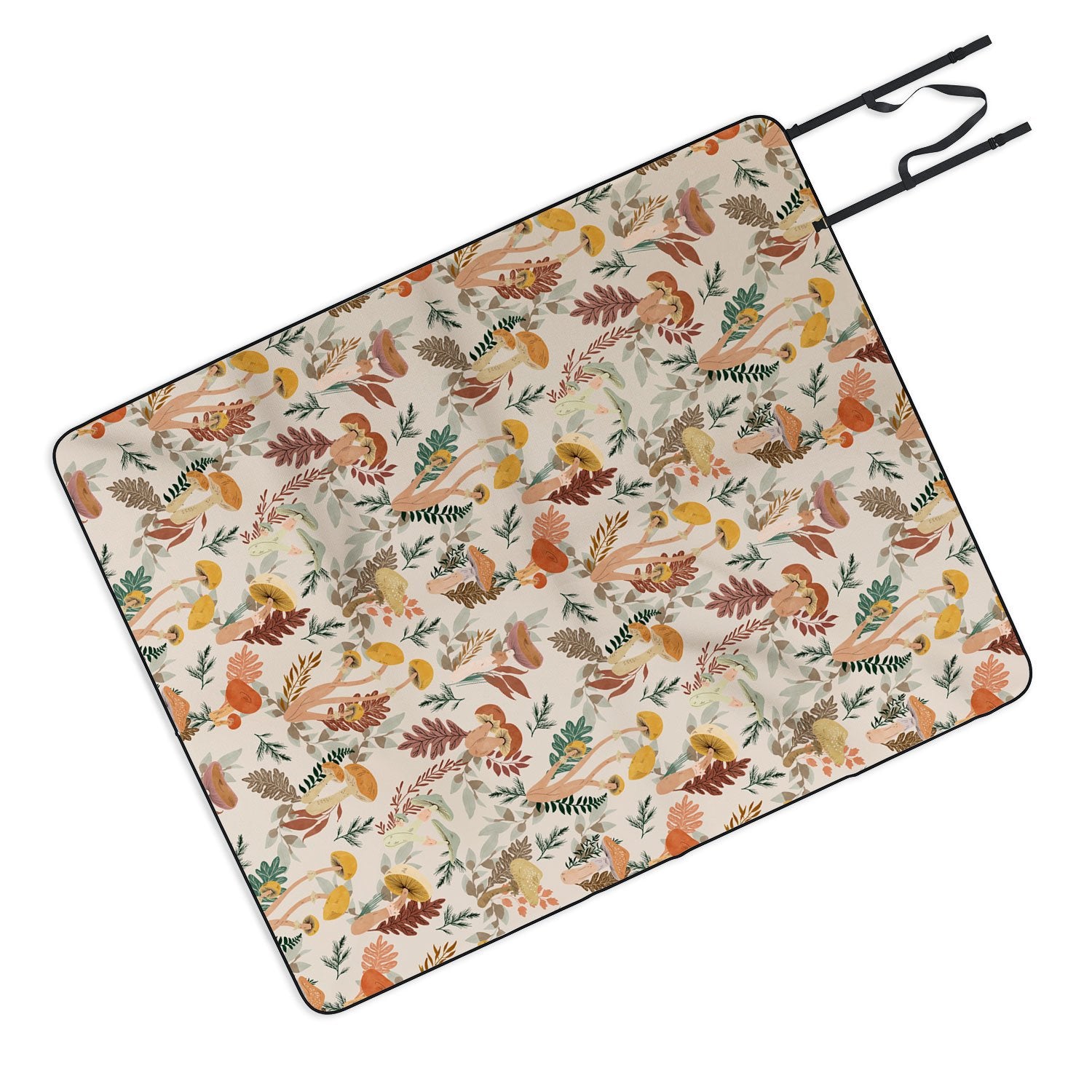 "Ole Colorful Mushrooms" Picnic Blanket (DS)