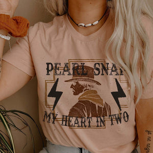 Pearl Snap Graphic Tee (made to order) LC