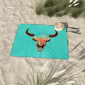 "Ole Turquoise Sky" Picnic Blanket (DS)