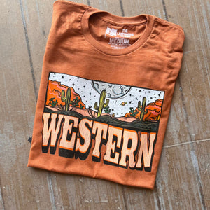 Western Moon Graphic Tee (made 2 order) LC