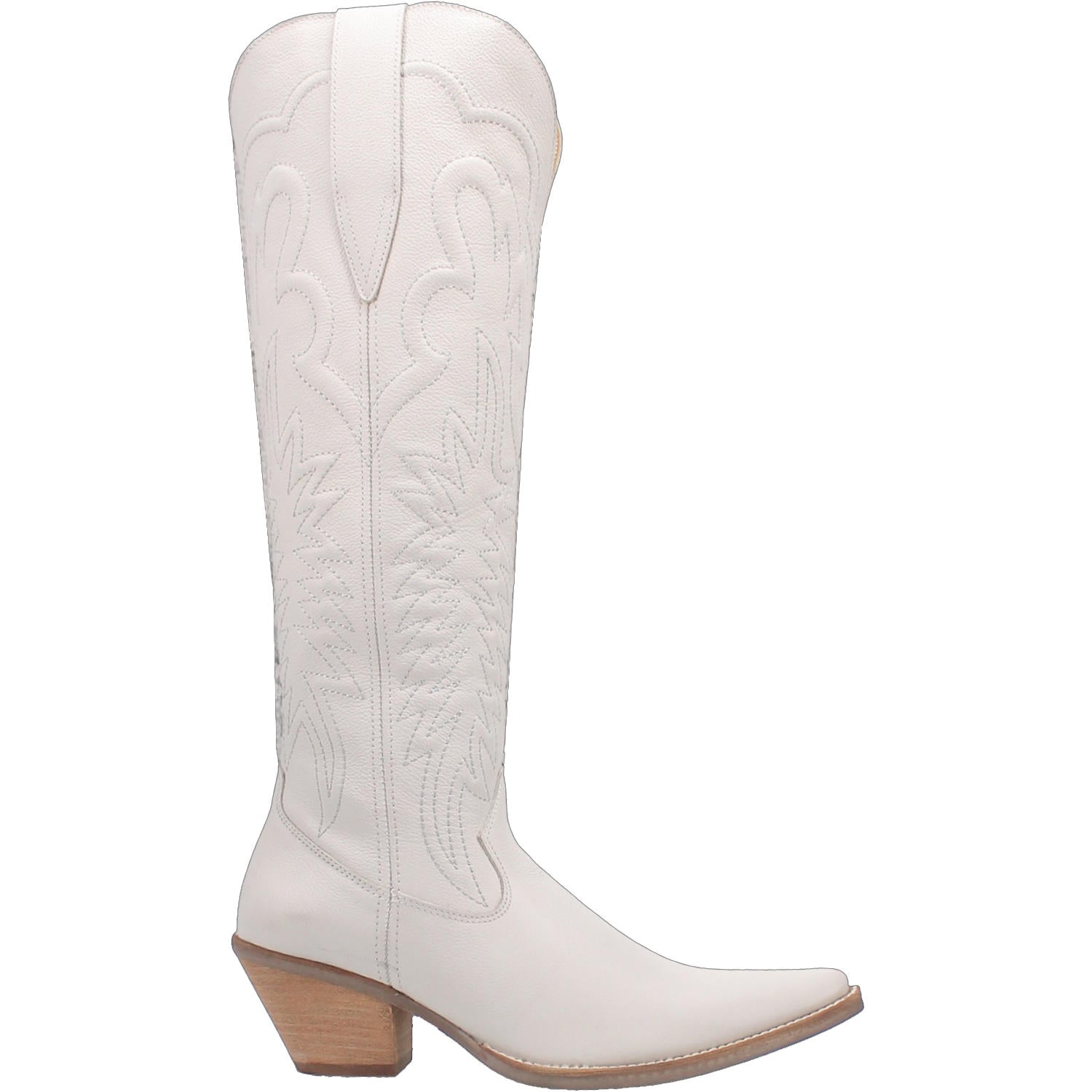 Raisin Kane White Leather Knee High Boots (DS)