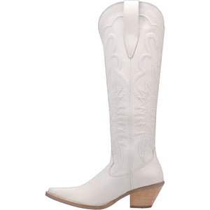 Raisin Kane White Leather Knee High Boots (DS)