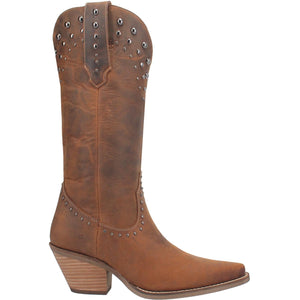 Talkin' Rodeo Brown Distressed Leather Studded Boots (DS)