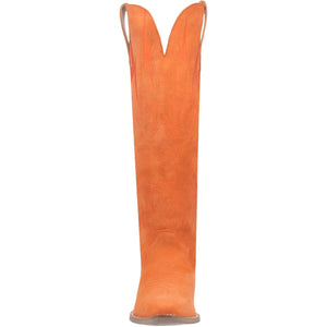 Thunder Road Orange Suede Lightning Bolt Leather Boots (DS) ~ BACKORDER 11/1